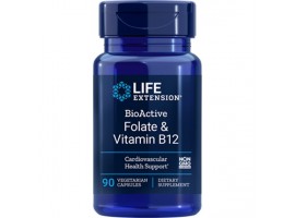 Life Extension BioActive Folate & Vitamin B12, 90 vegetarian capsules